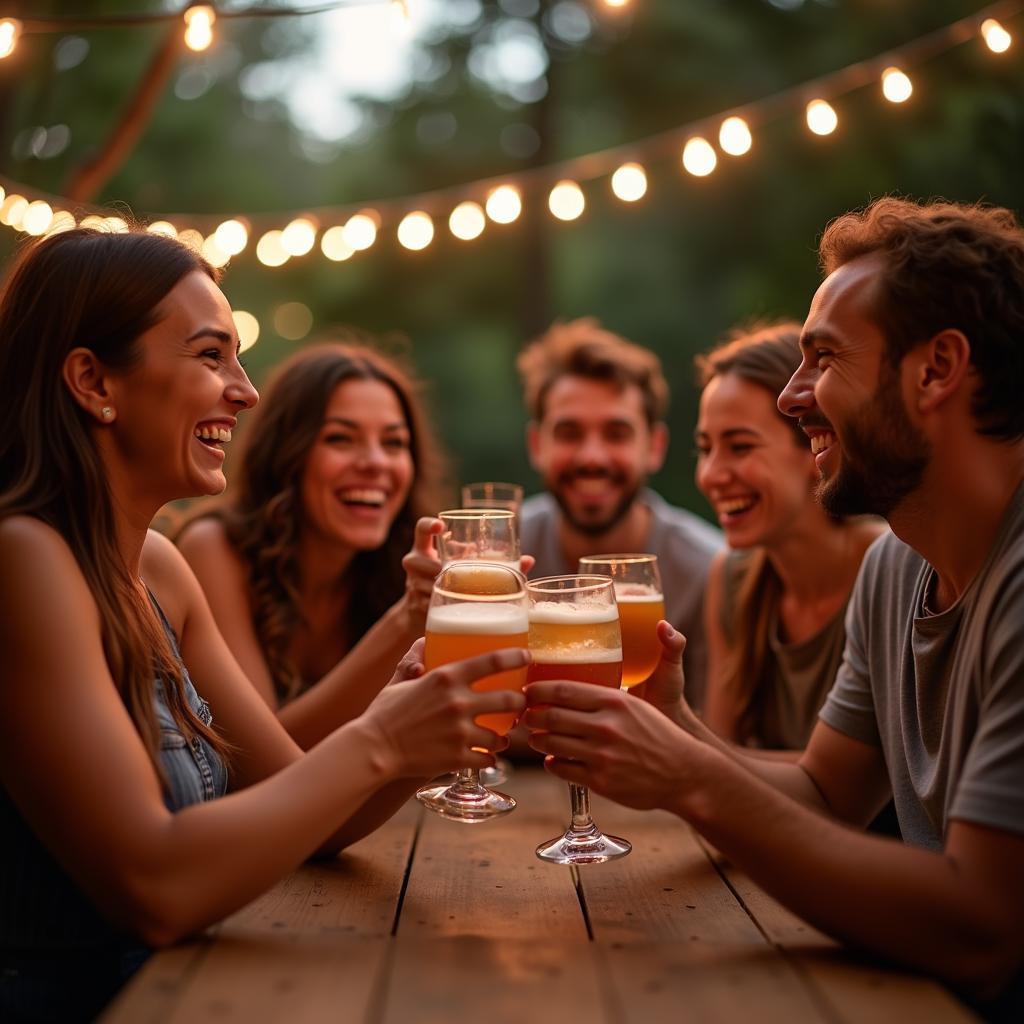 Mơ thấy uống rượu bia vui vẻ cùng bạn bè trong một bữa tiệc tưng bừng báo hiệu tin vui