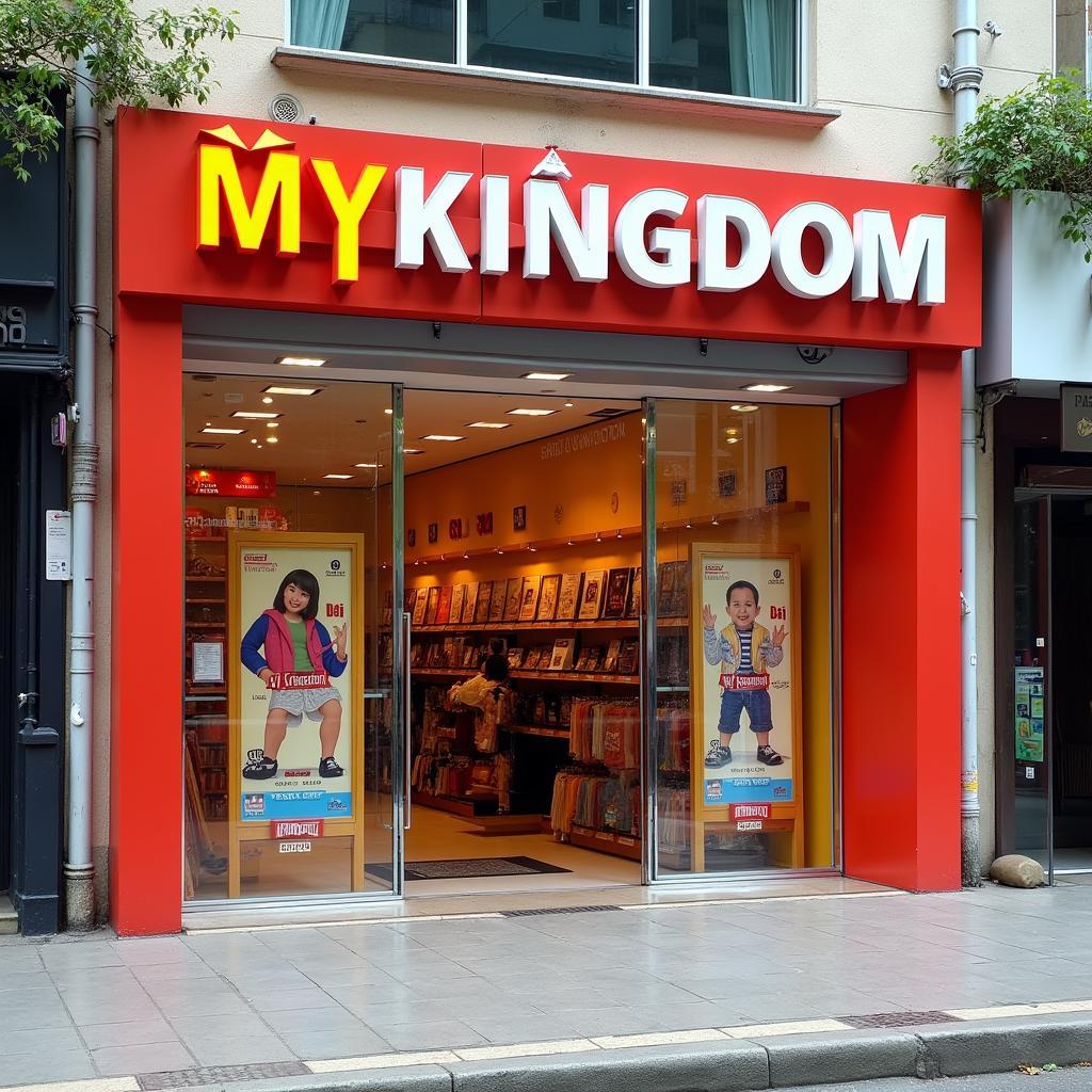 Cửa hàng MyKingdom tại 1054 Phạm Văn Thuận Biên Hòa với mặt tiền nổi bật giữa phố phường.