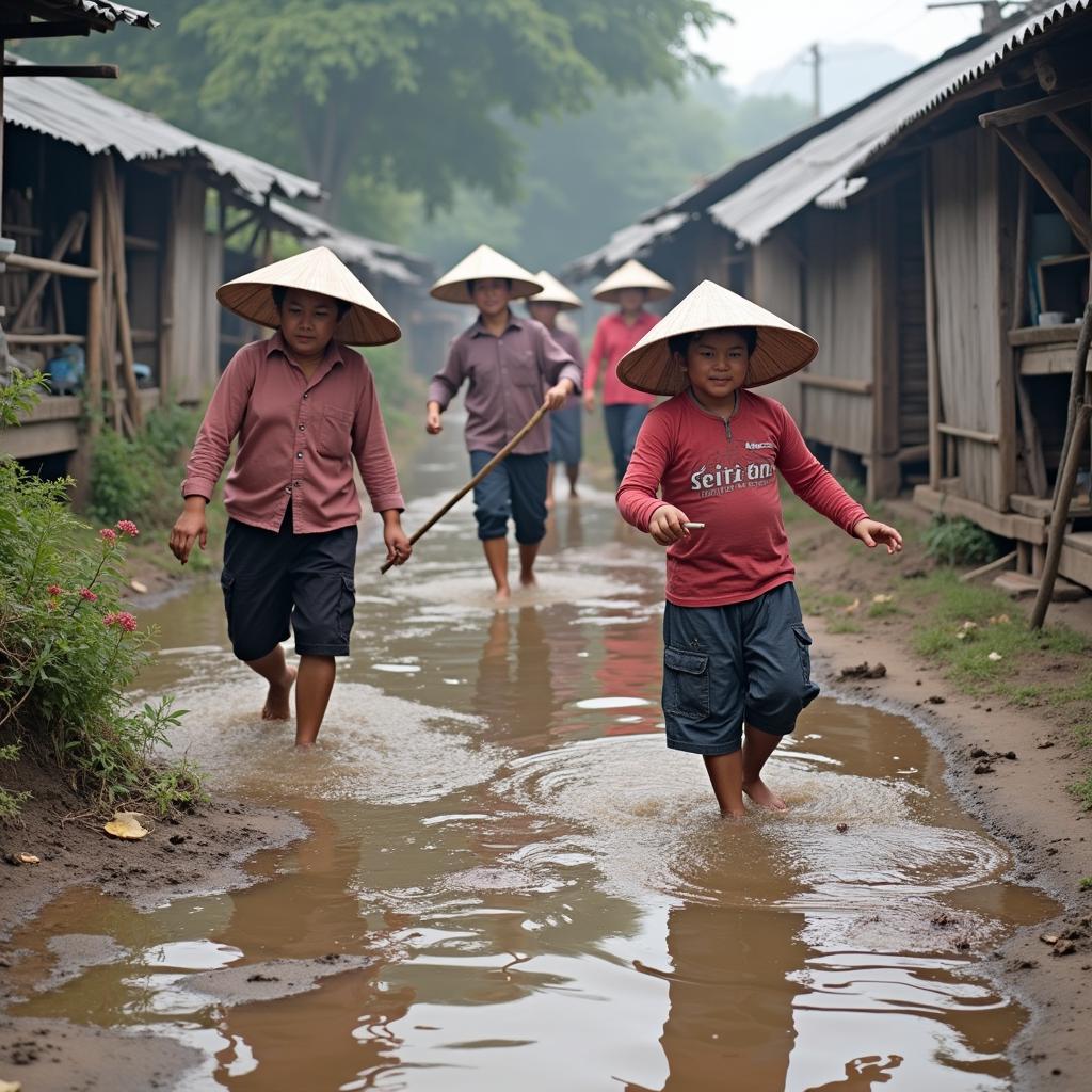 Người dân Xã Nghĩa Tá, Tỉnh Thái Nguyên trong hoạt động thường ngày, thể hiện nét văn hóa cộng đồng