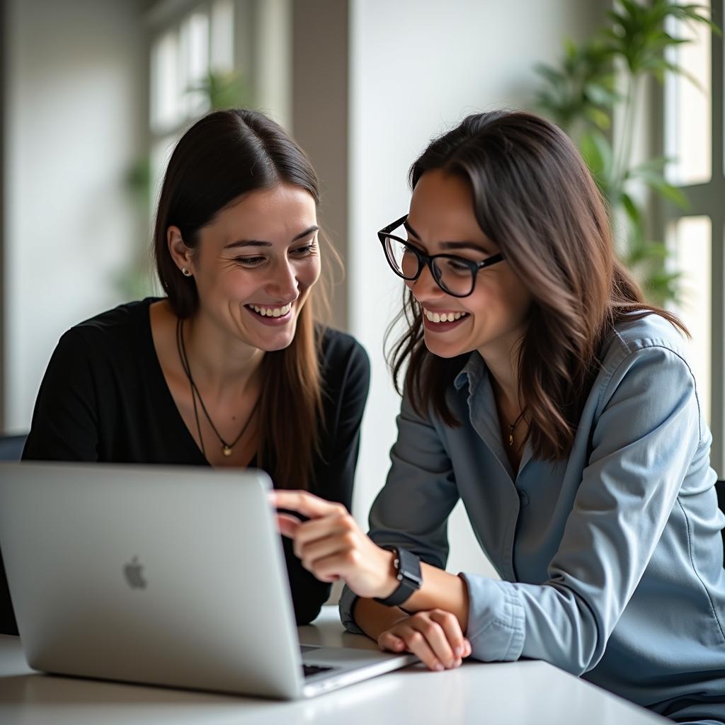 Người hướng dẫn và mentee trẻ tuổi cùng nhau trao đổi, phát triển trong chương trình mentorship & friendship