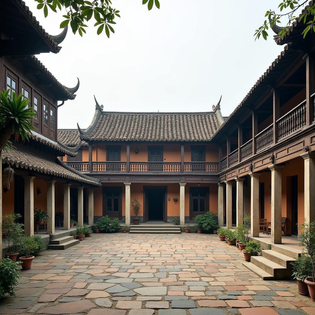 Quan the kien truc co Nha Lon Long Son, trung tam van hoa tin nguong doc dao tren dao Long Son