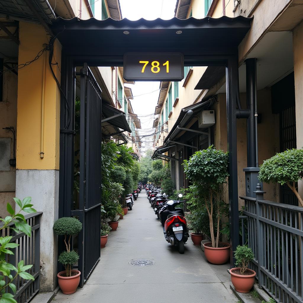 Hình ảnh lối vào hẻm D8 dẫn đến Nhà Nghỉ Kỳ Hòa 781 Tô Lê Hồng Phong Quận 10 TP.HCM