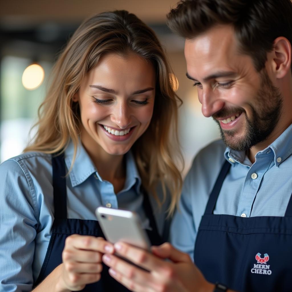 Nhân viên tư vấn nhiệt tình, chuyên nghiệp tại siêu thị smartphone 33 Láng Hạ, giúp khách hàng chọn được sản phẩm ưng ý.