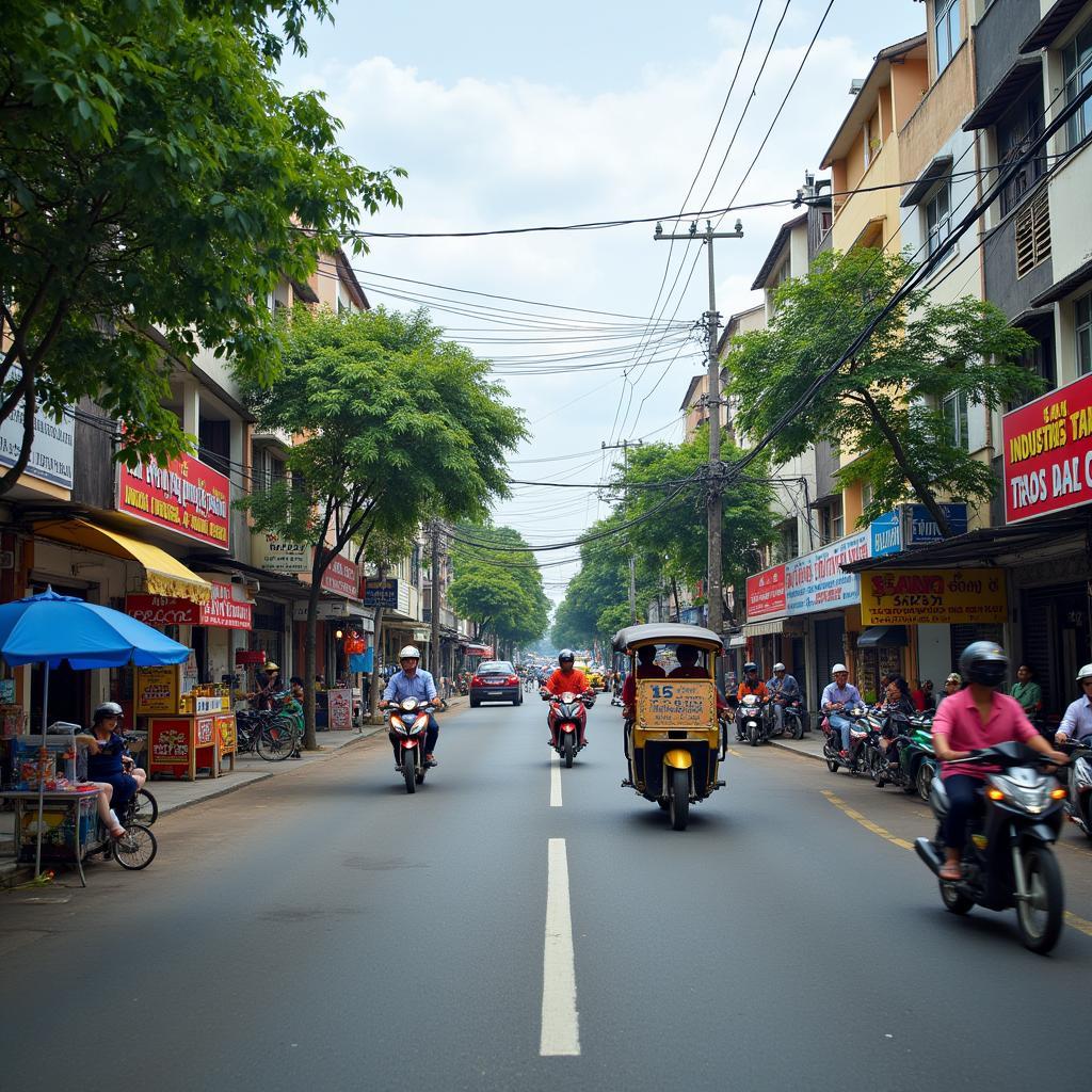 Hình ảnh cuộc sống nhộn nhịp và năng động tại Phường Tây Thạnh Quận Tân Phú.