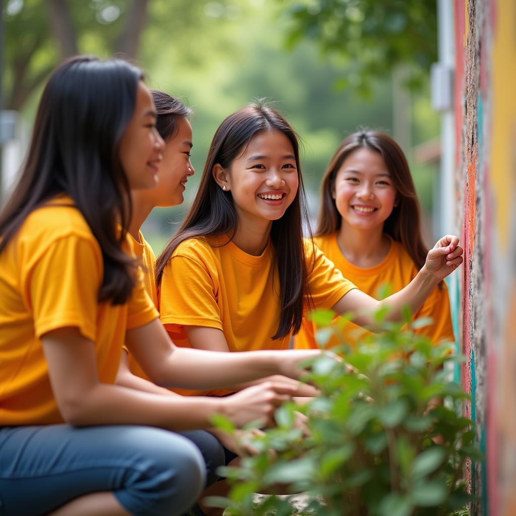 Các bạn trẻ cùng nhau tham gia dự án thiện nguyện Friendship Day, lan tỏa nụ cười và tinh thần đoàn kết