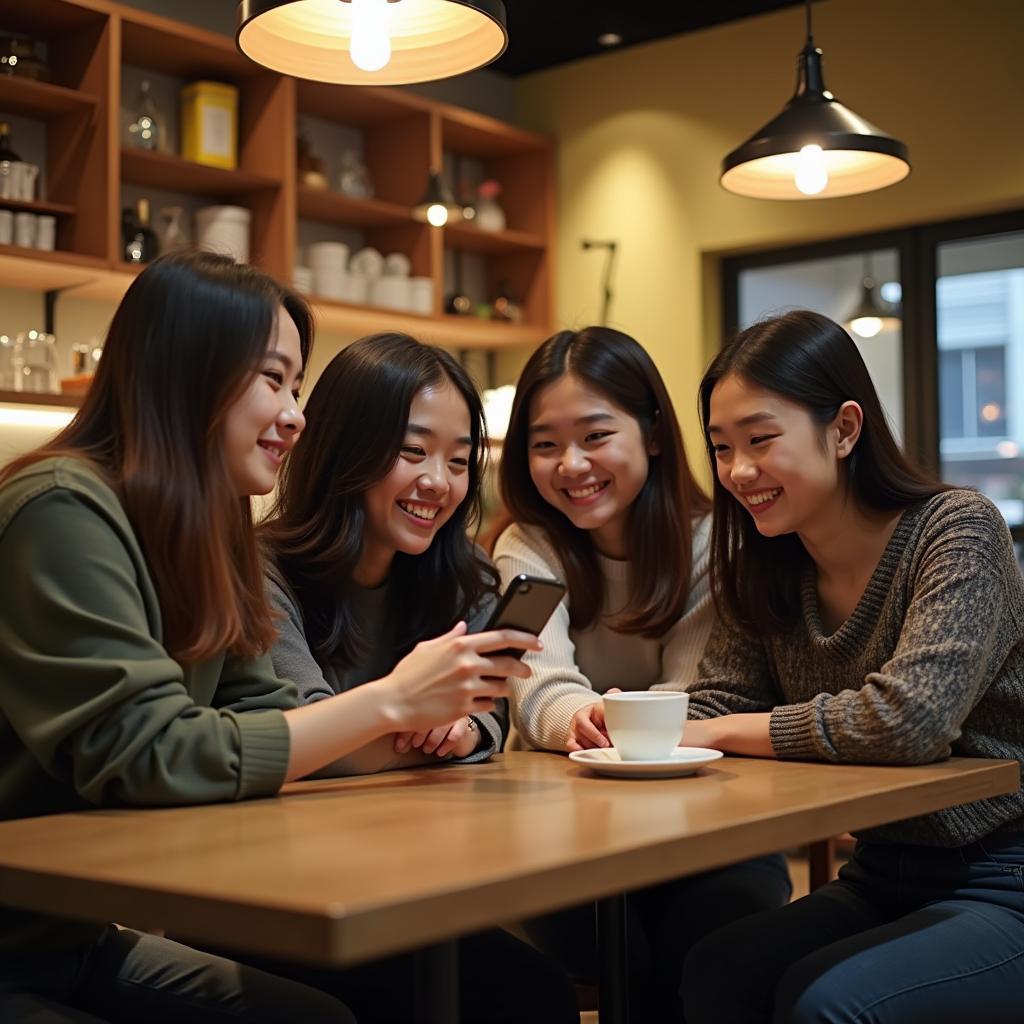 Khoảnh khắc tuyệt vời khi friendships qua class online trở thành những cuộc gặp gỡ thân mật ngoài đời thực.