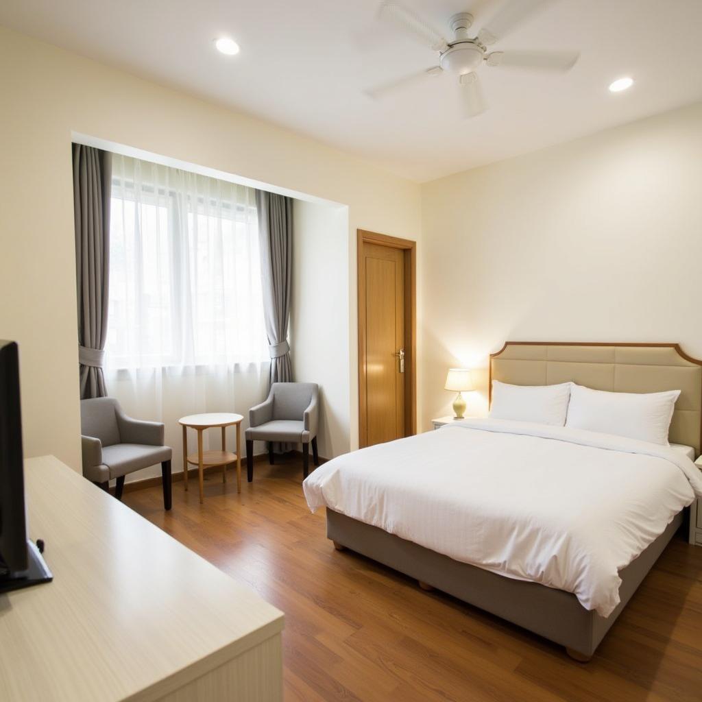 Nội thất phòng ngủ sạch sẽ và tiện nghi cơ bản tại Tùng Anh 625 Hotel Đà Nẵng