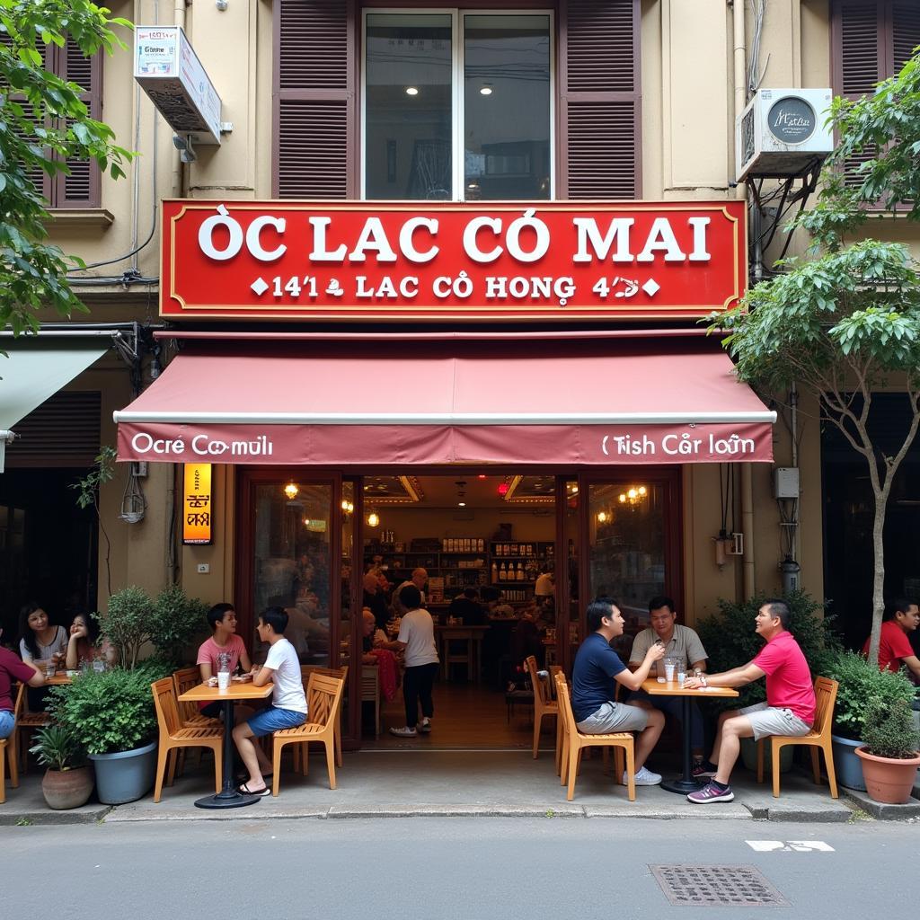 Hinh anh quan Oc Lac Co Mai tren duong Le Thi Hong Go Vap