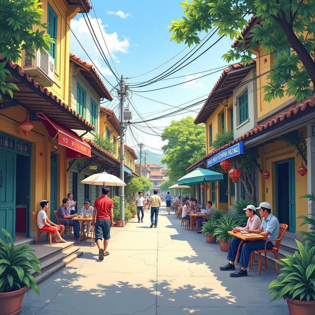 Hoạt động thường ngày của người dân tại khu dân cư Phường Phú Diễn, Bắc Từ Liêm.
