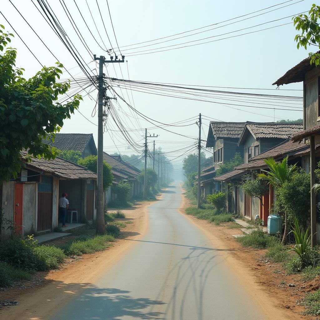 Hinh anh the hien su phat trien hien dai tai Xa Phuc Thinh voi ha tang duong sa duoc cai thien