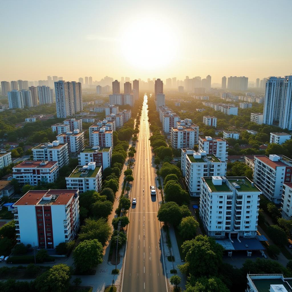Toàn cảnh khu đô thị và hạ tầng tại Phường Dương Nội Quận Hà Đông Hà Nội