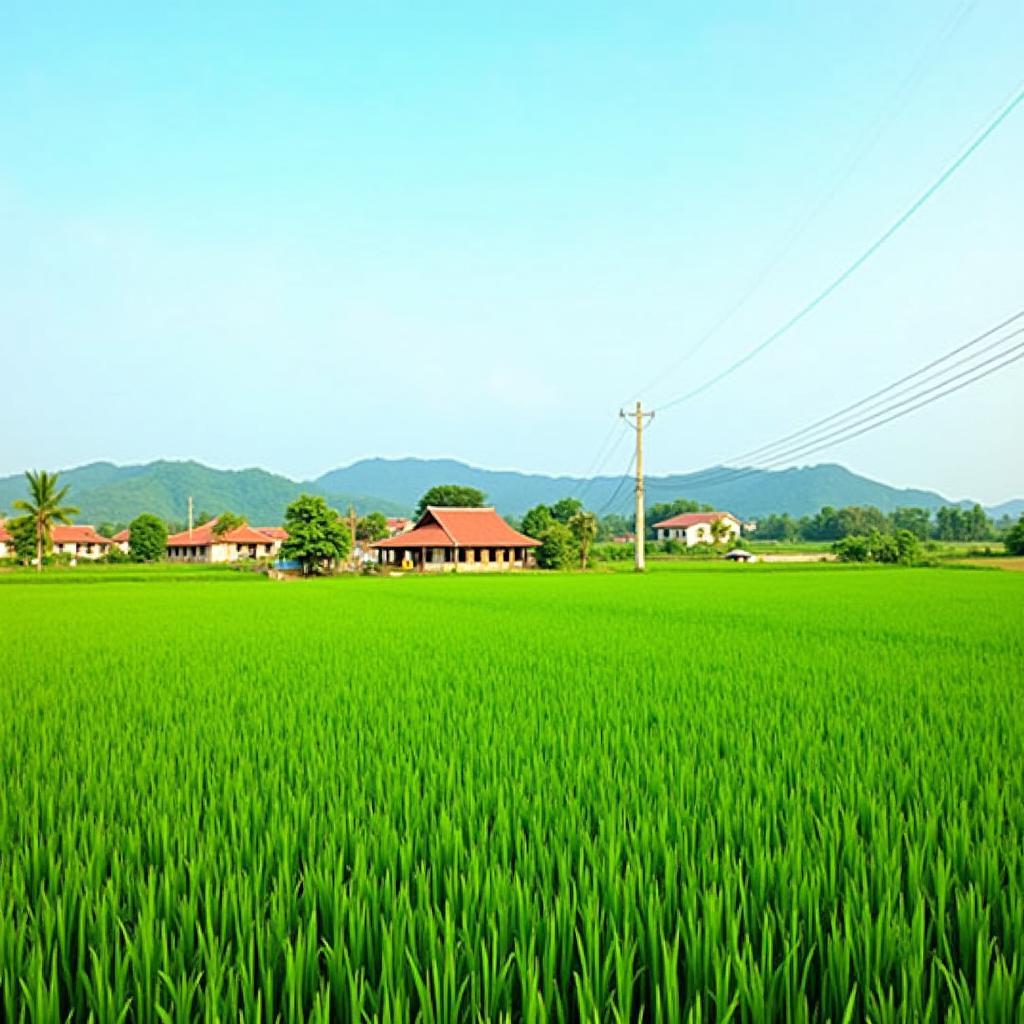 Toàn cảnh Phường Song Liễu, Bắc Ninh với không gian yên bình và những cánh đồng lúa xanh mướt đặc trưng của vùng quê Bắc Bộ.