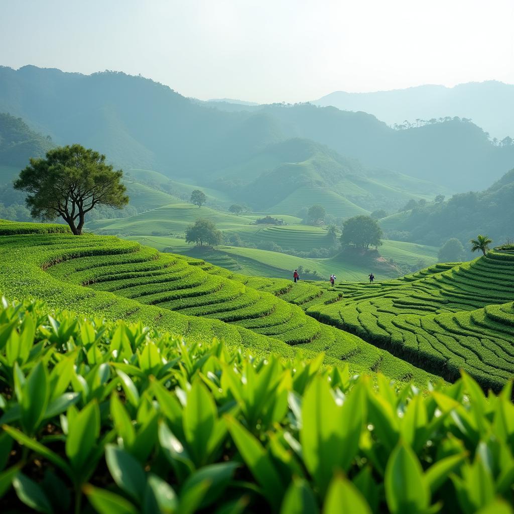Hinh anh doi che phan anh nen kinh te nong nghiep chu yeu tai xa Quang Bach Thai Nguyen