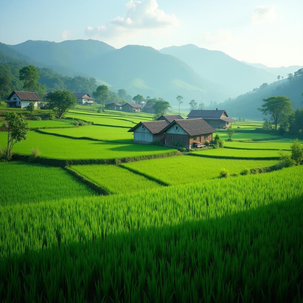 Canh quan lang que binh yen tai xa Quang Bach huyen Dai Tu tinh Thai Nguyen