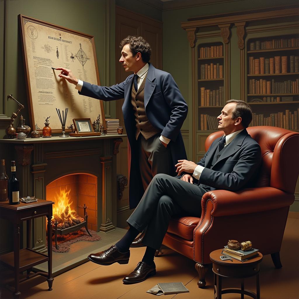 Sherlock Holmes và Bác sĩ Watson tại 221B Baker, biểu tượng của tình bạn bù trừ hoàn hảo