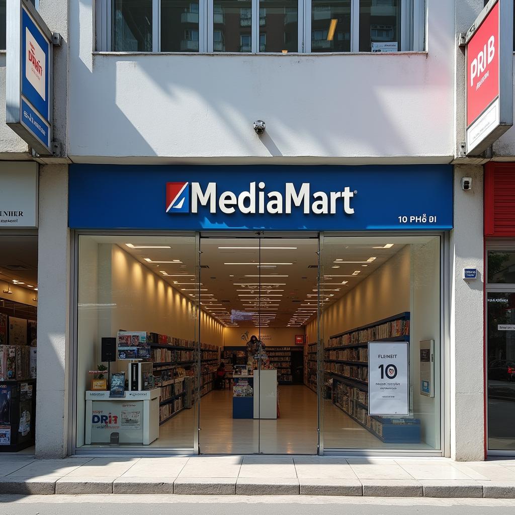 Mặt tiền siêu thị MediaMart Phố Nối tại số 10 Yên Mỹ Hưng Yên