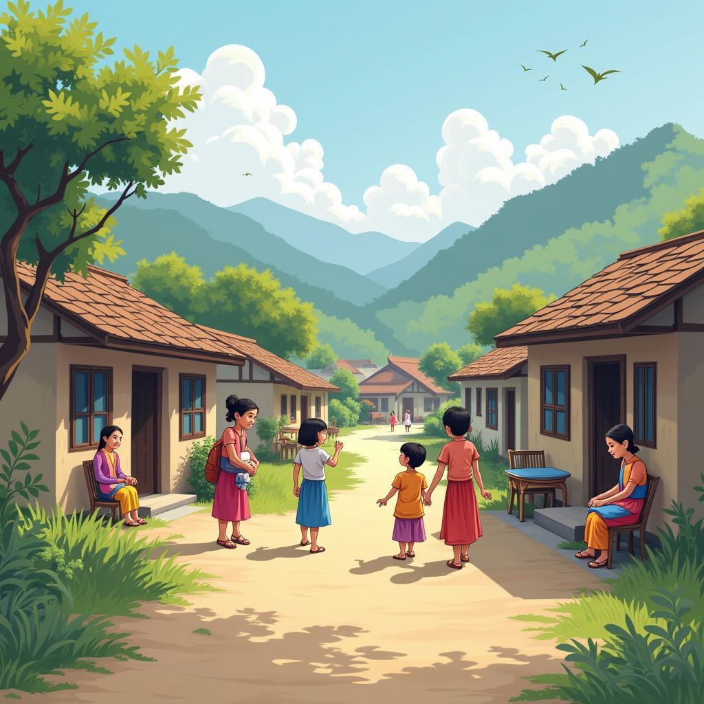 Hình ảnh sinh hoạt cộng đồng, nhà cửa khang trang tại Xã Tân Thanh, Hà Nam.