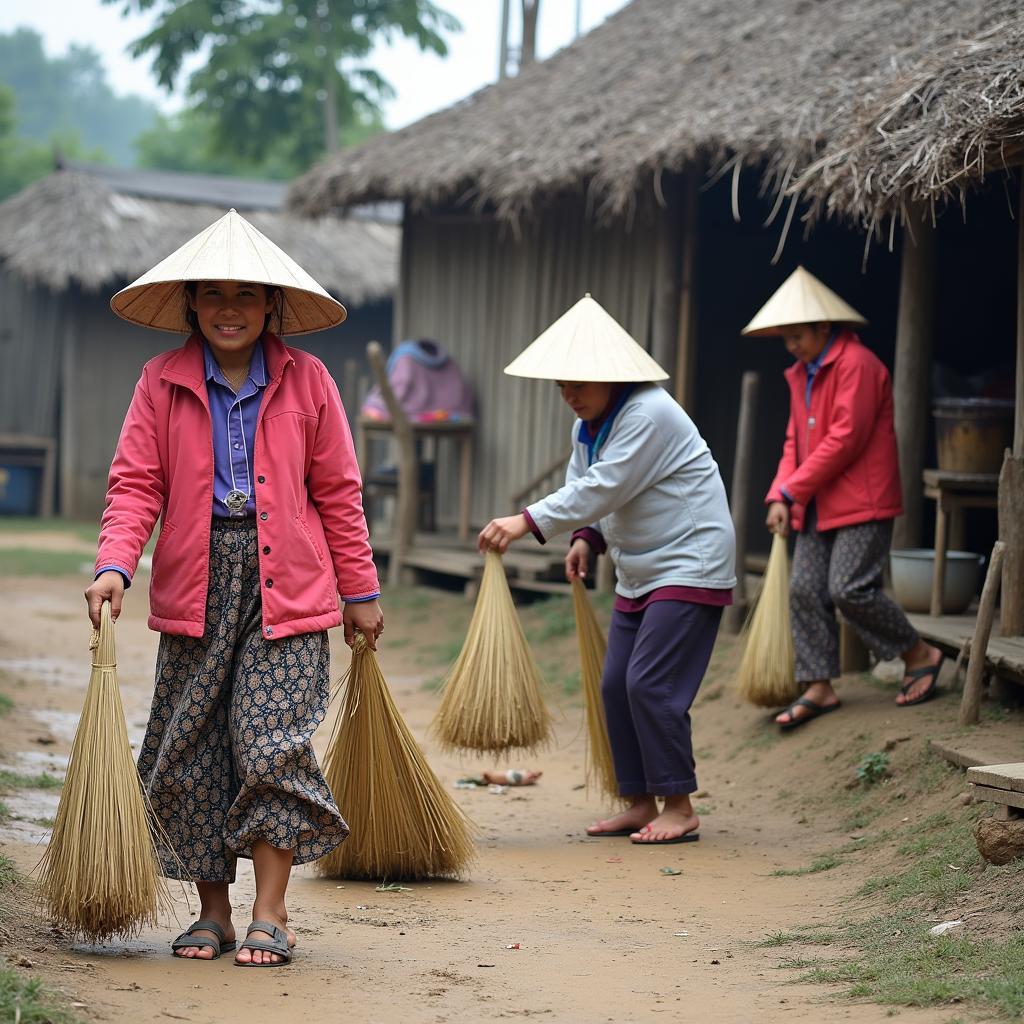 Người dân địa phương tại Xã Sơn Thủy, Tỉnh Tuyên Quang trong sinh hoạt thường ngày, thể hiện nét văn hóa đặc trưng