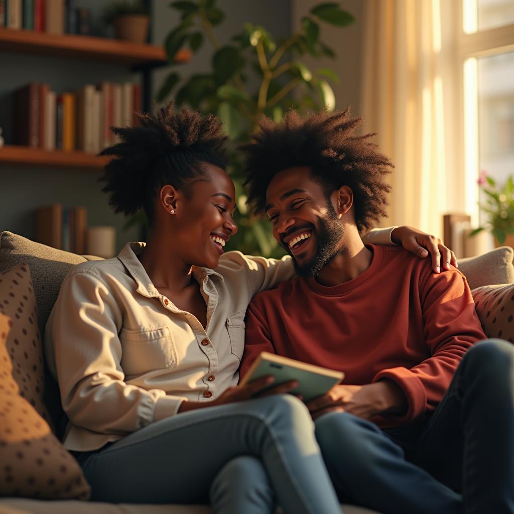 Hình ảnh hai người bạn thuộc cộng đồng LGBTQ+ chia sẻ khoảnh khắc thân mật, thể hiện sự gắn kết của tình bạn sắc tộc.
