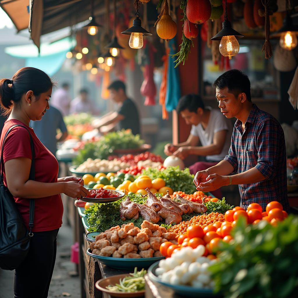 Trải nghiệm ẩm thực địa phương đặc sắc tại khu chợ truyền thống ở Phường Hà Giang 1, Tuyên Quang
