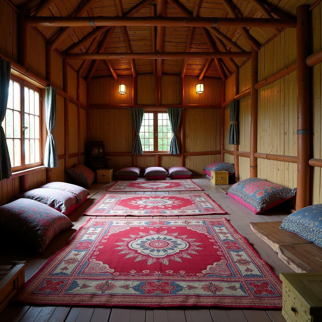 Trải nghiệm không gian ấm cúng tại một homestay nhà sàn truyền thống của người Tày ở xã Thượng Lâm, Tuyên Quang.