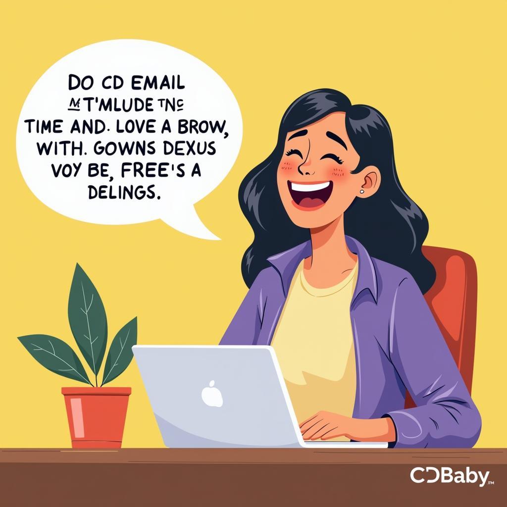Minh họa một khách hàng cực kỳ hài lòng khi nhận được email xác nhận đơn hàng hài hước