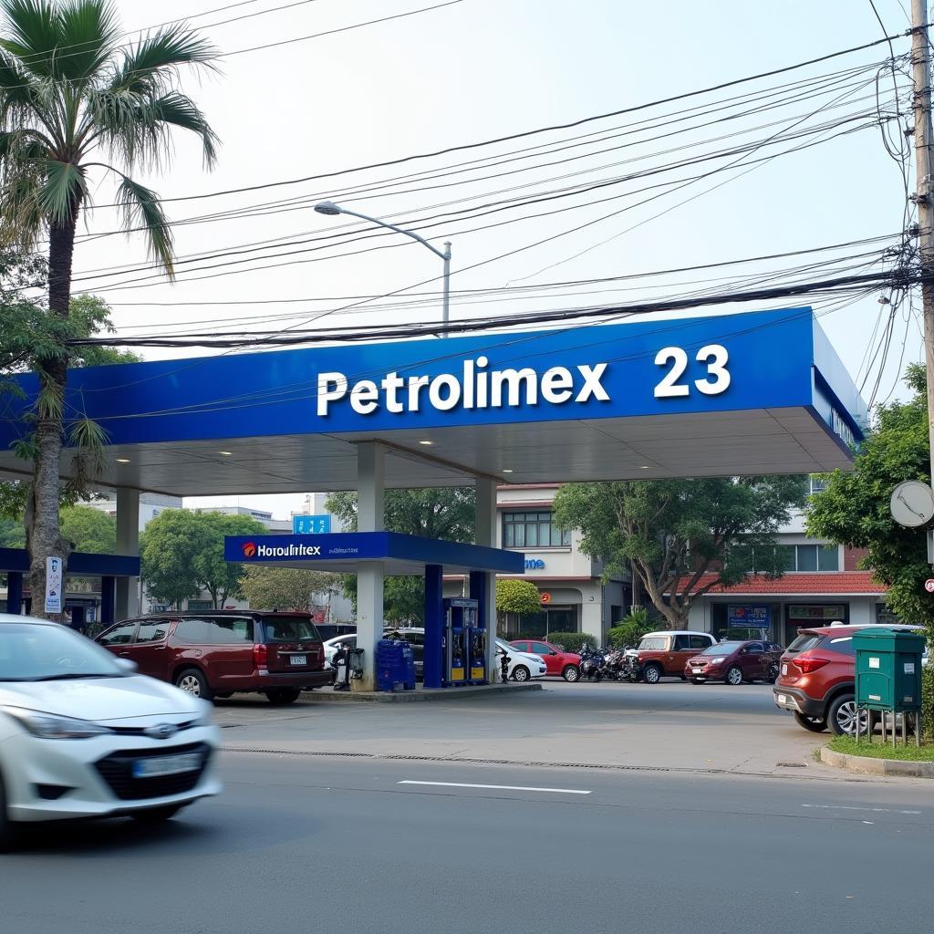 Hinh anh Tram Xang Petrolimex 23 Ly Thuong Kiet Quan 11, cho thay vi tri de tim tren duong chinh