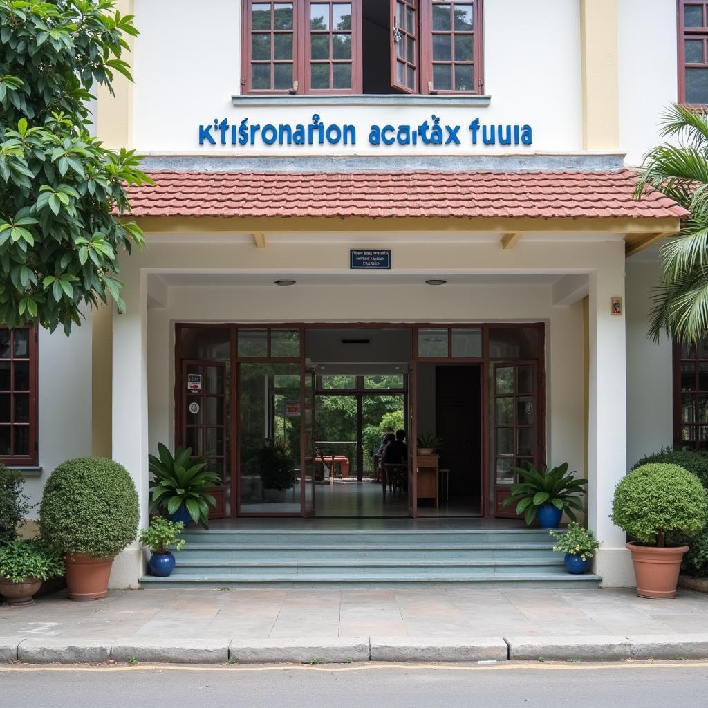 Ngoại cảnh Trường Mầm non Chất lượng cao Hạnh Phúc tại địa chỉ 22 Nguyễn Hiền, Quận 3.
