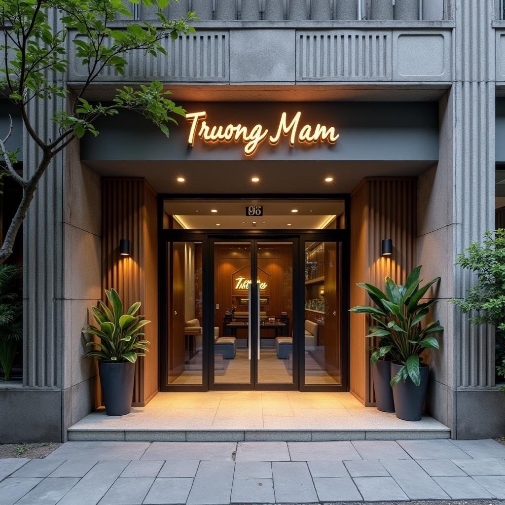Toàn cảnh mặt tiền và cổng vào Trường Mầm non 19/5 tại 94 Nguyễn Đình Chiểu, Quận 1, TP.HCM
