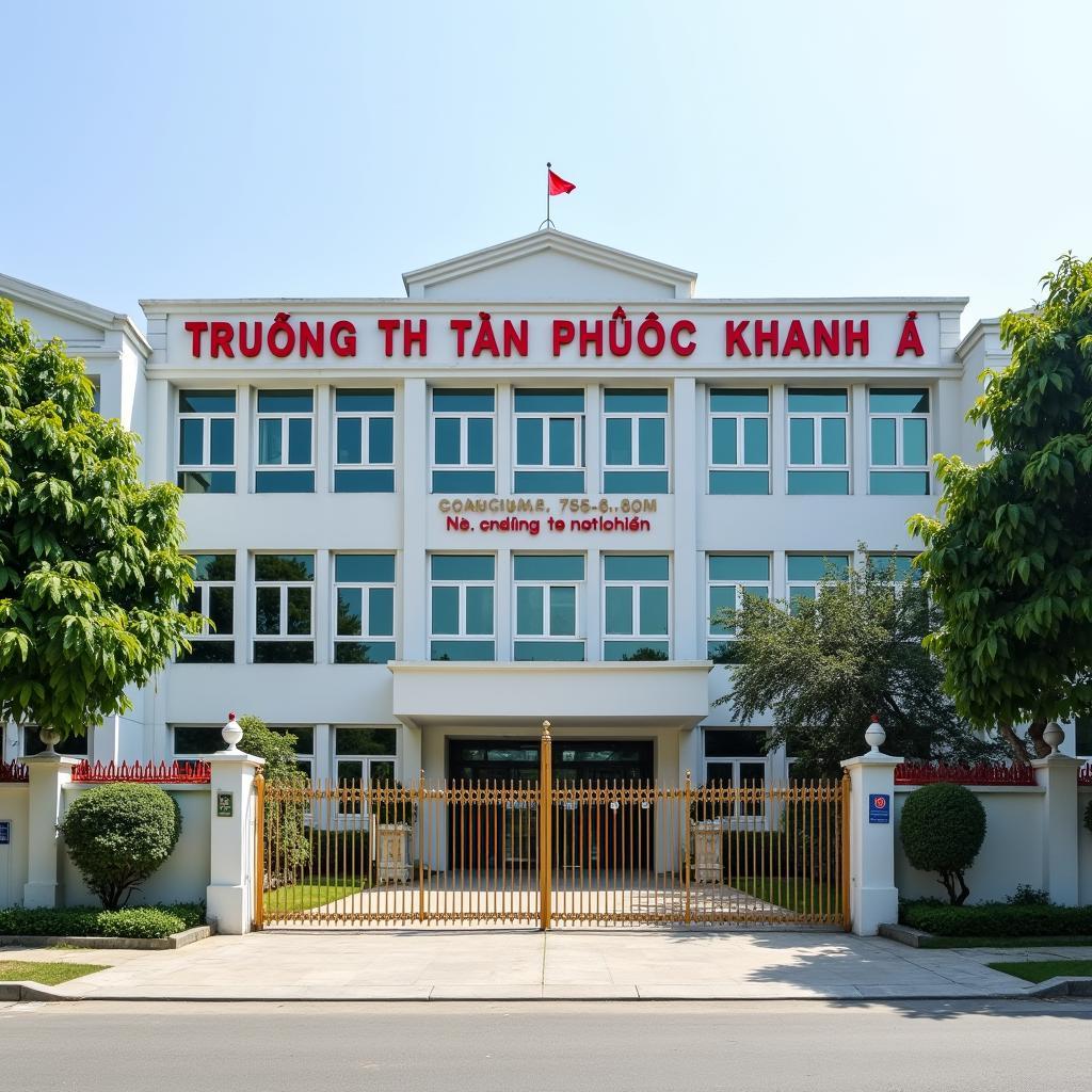 Hinh anh cong truong Tieu hoc Tan Phuoc Khanh A Binh Duong