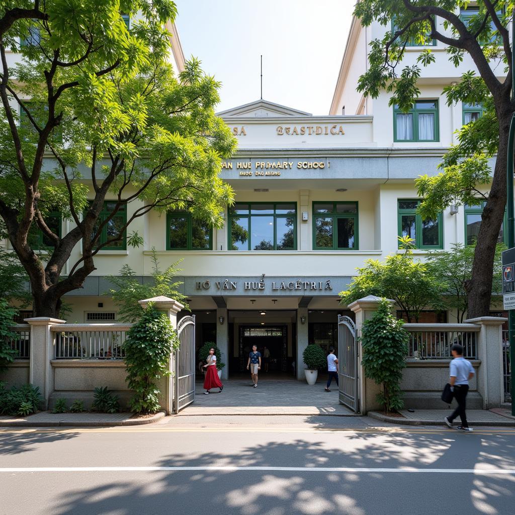 Hình ảnh bên ngoài Trường Tiểu học Hồ Văn Huê tại địa chỉ 9 Hoàng Minh Giám Quận Phú Nhuận