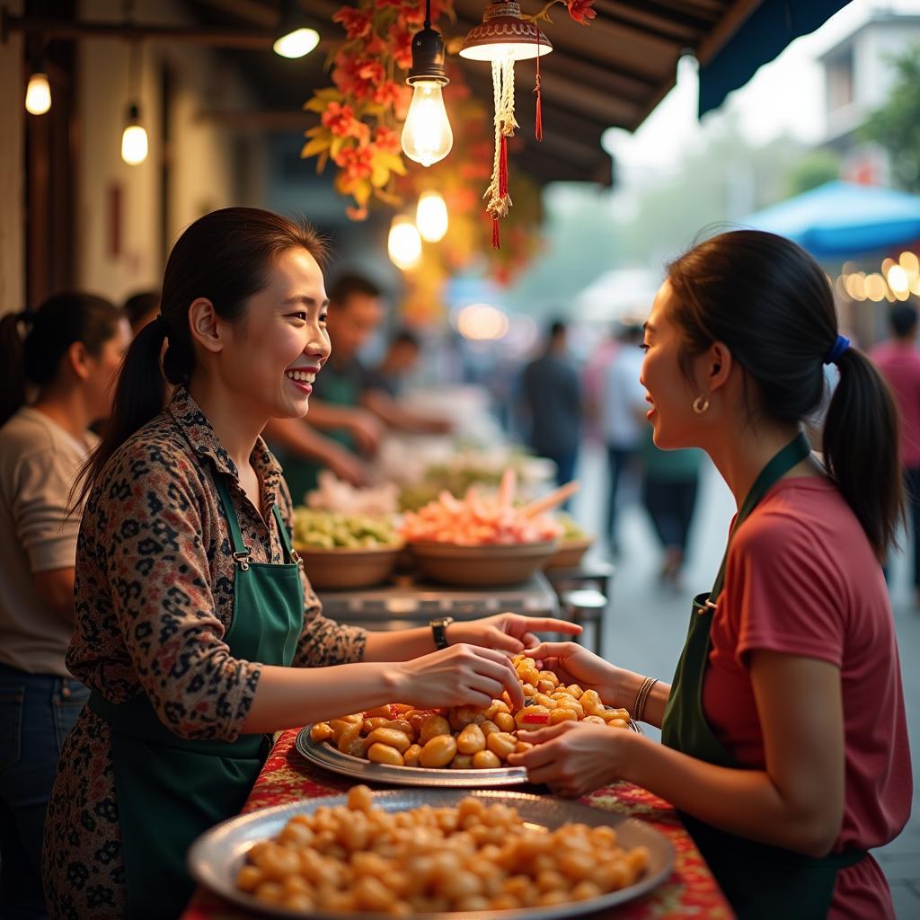Nét văn hóa đặc trưng tại chợ truyền thống Quỳnh Mai với sự tương tác giữa người bán và người mua