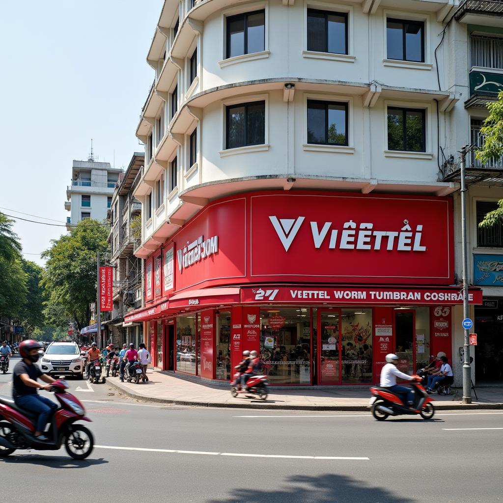 Mặt tiền cửa hàng Viettel Store 763 Quang Trung Gò Vấp tại TP.HCM