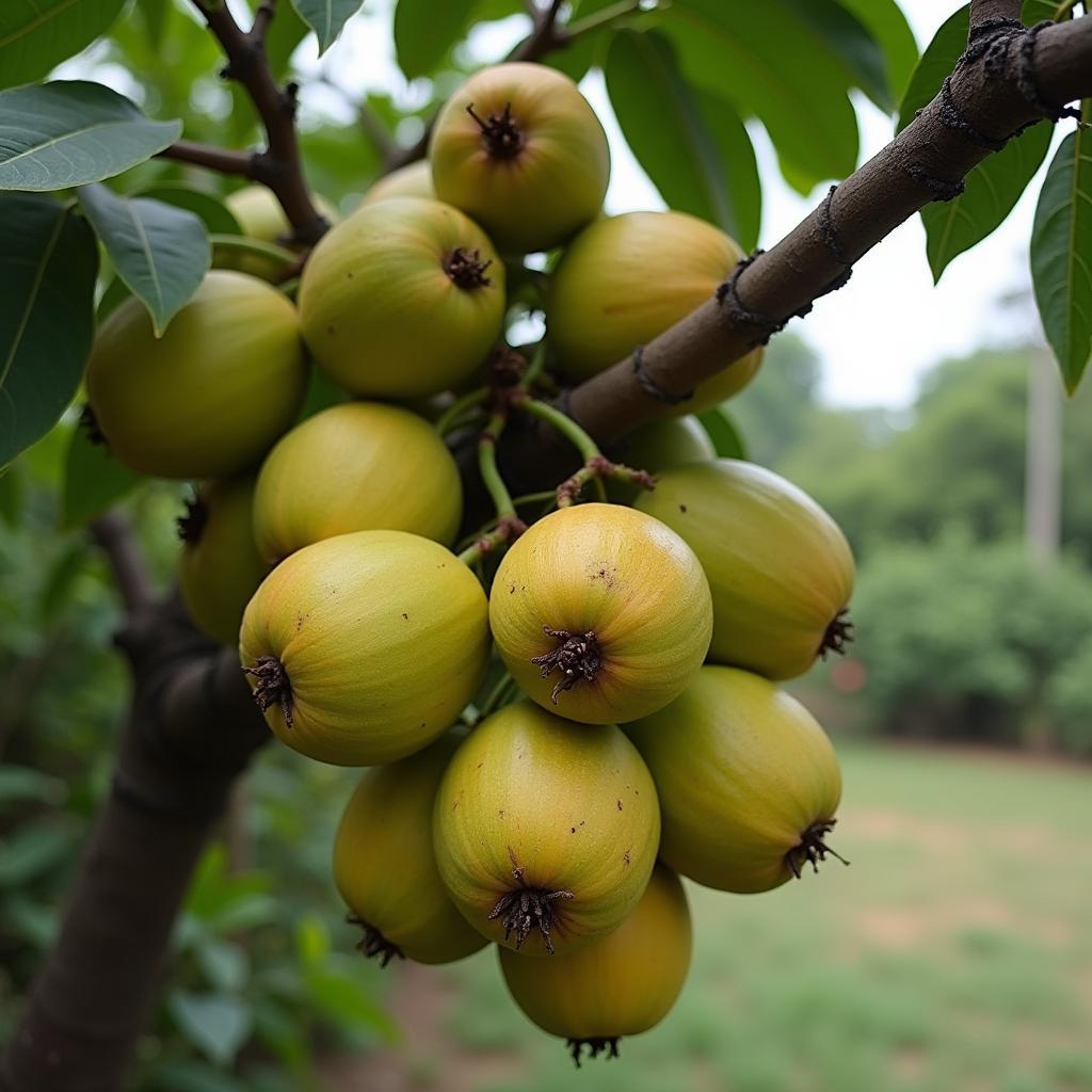 Cận cảnh một cây nhãn lồng sai trĩu quả tại một khu vườn ở xã Trà Giang, Hưng Yên
