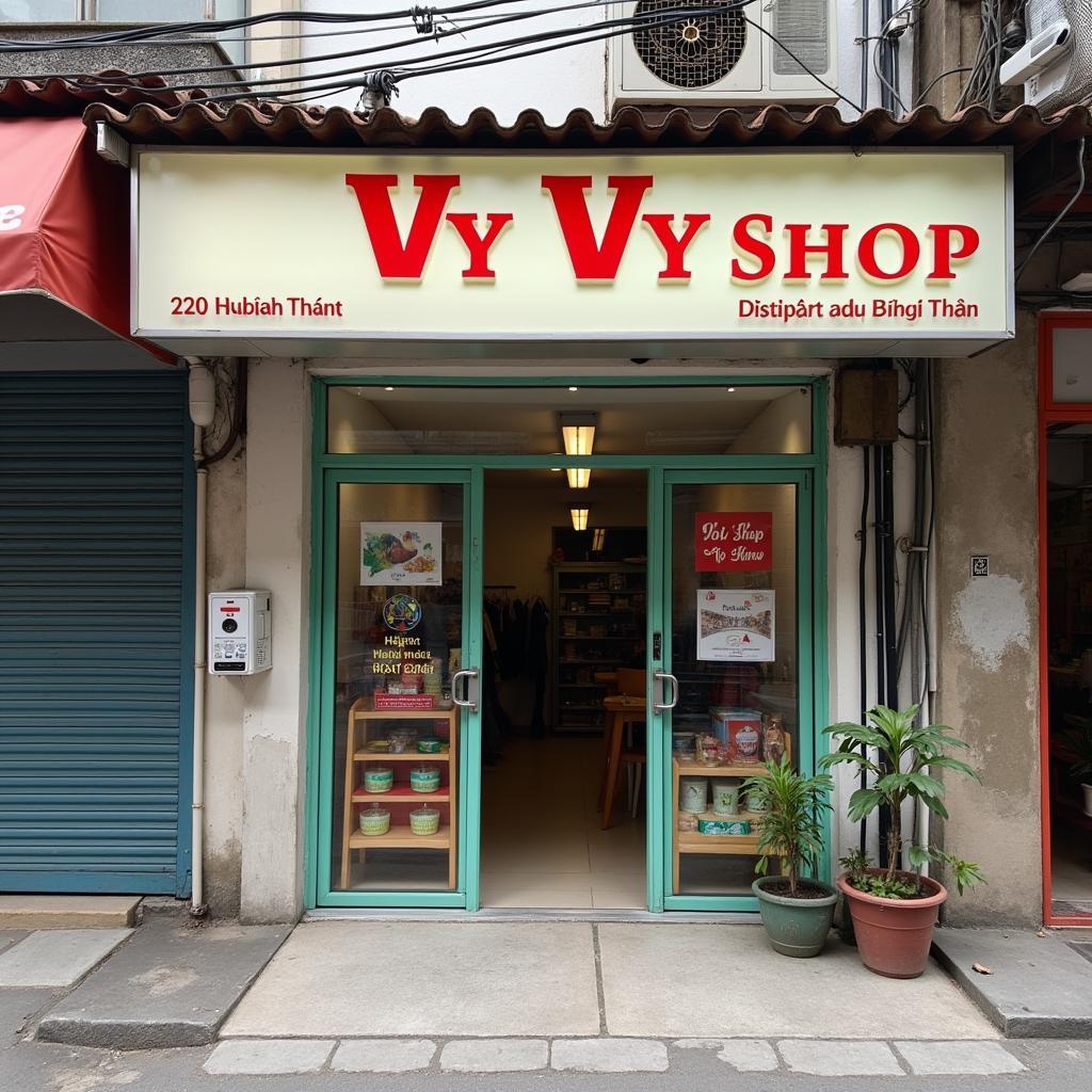 Hình ảnh mặt tiền Vy Vy Shop 220 Bình Thới Quận 11 giúp bạn dễ nhận biết
