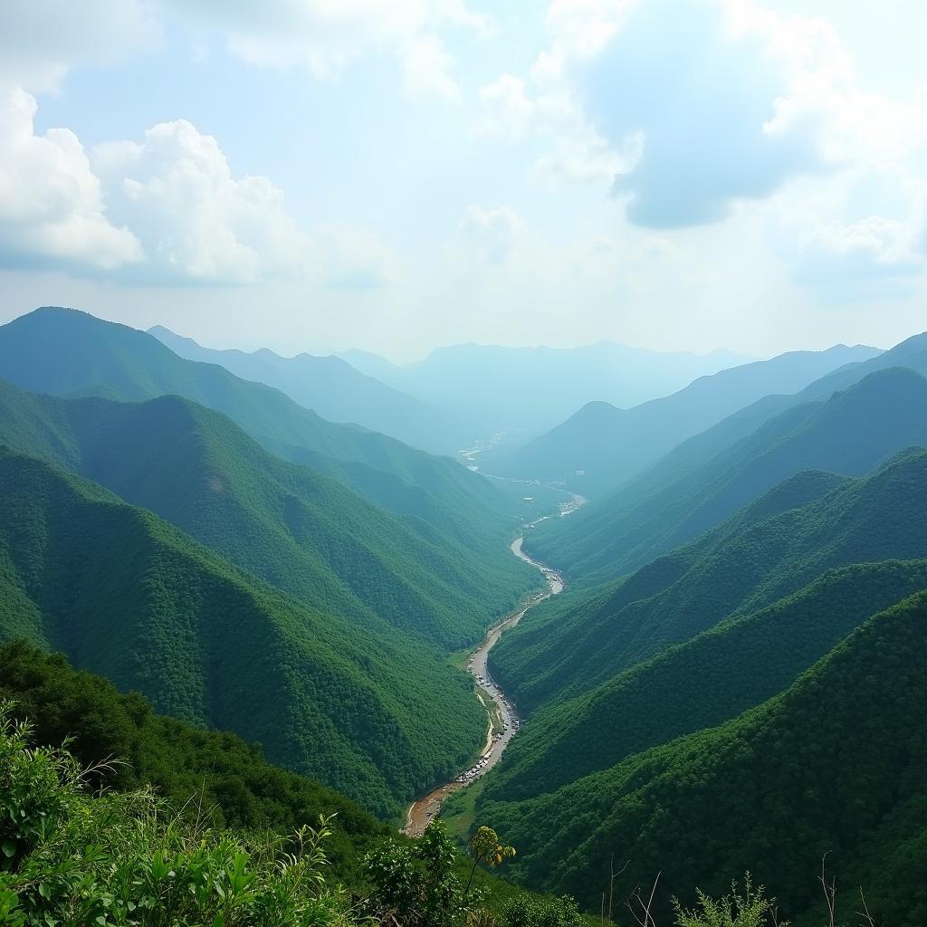 Cảnh quan núi rừng hùng vĩ và yên bình tại Xã Avương, Huyện Đông Giang, Đà Nẵng