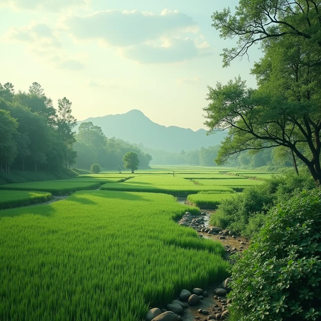 Cảnh quan yên bình tại Xã Phú Ninh, Huyện Phú Ninh, Thành phố Đà Nẵng gợi mở những trải nghiệm thư thái
