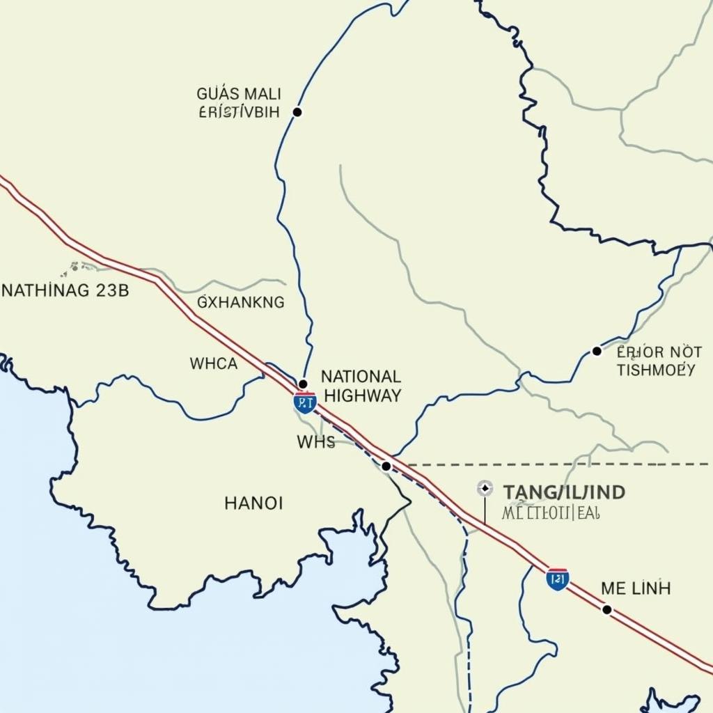 Bản đồ vị trí Xã Quang Minh, Huyện Mê Linh, Hà Nội, thể hiện các tuyến giao thông chính và khu công nghiệp