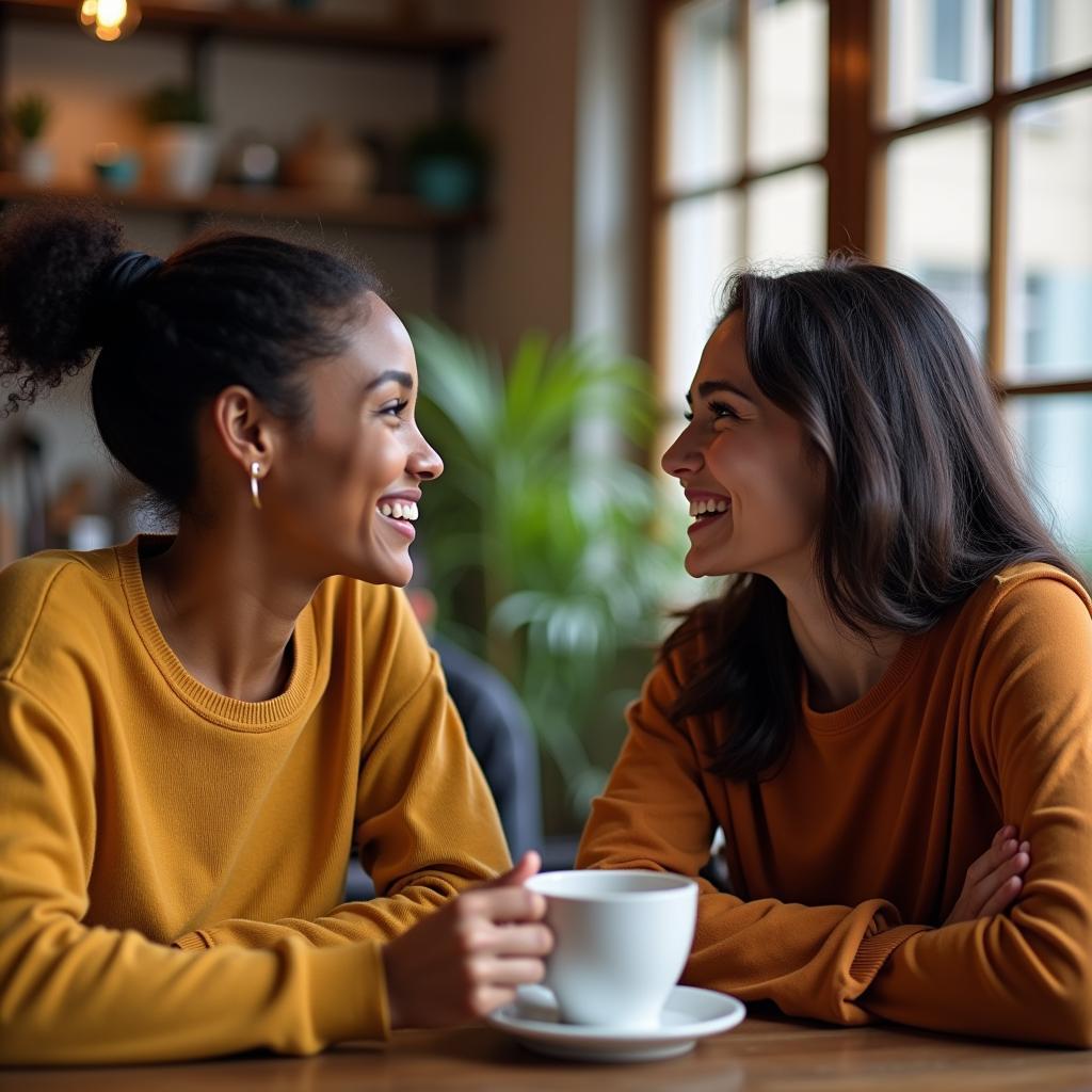 Hai người bạn mới đang xây dựng kết nối lành mạnh, dựa trên sự tôn trọng và tin tưởng chân thành.