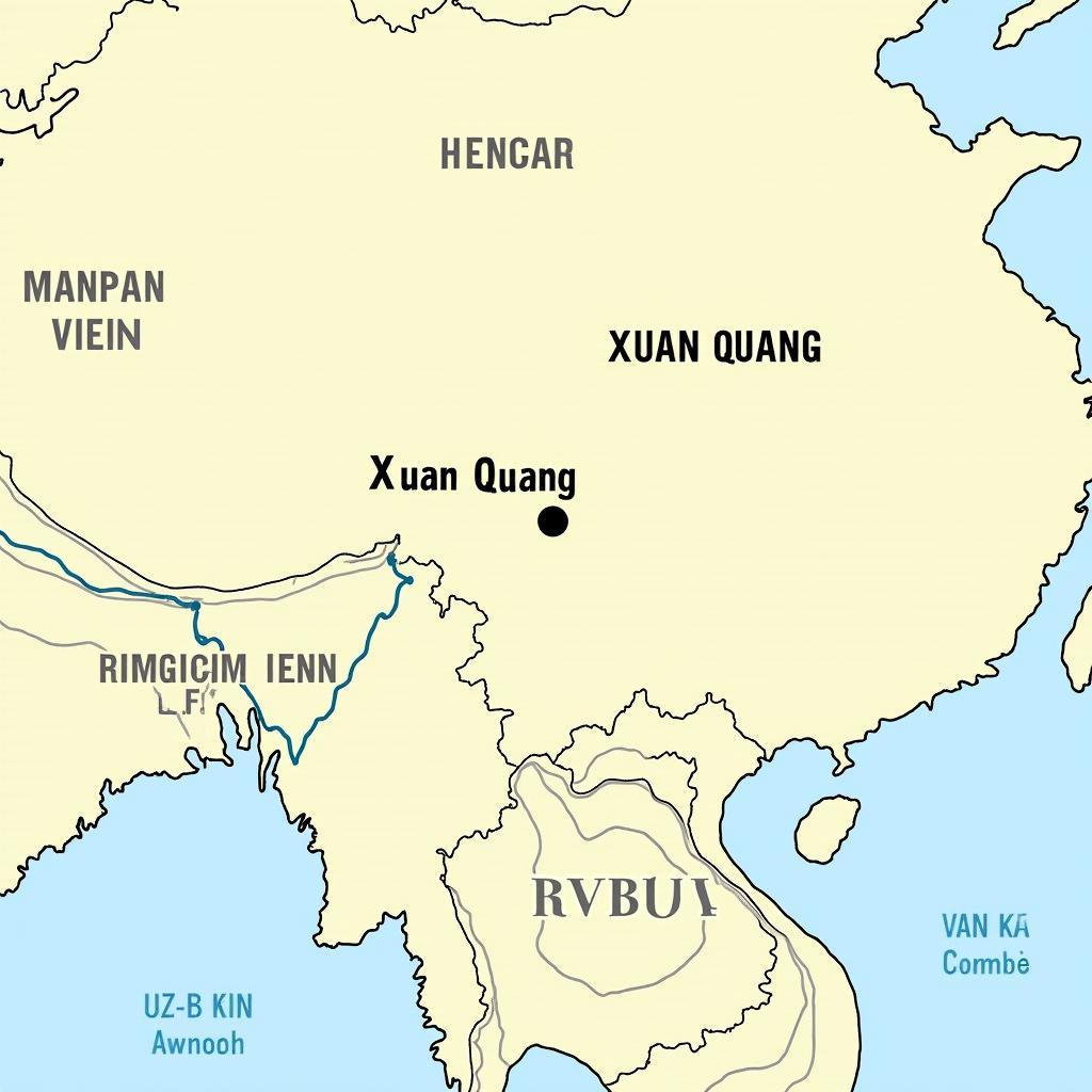 Bản đồ vị trí địa lý Xã Xuân Quang Huyện Văn Bàn Tỉnh Lào Cai