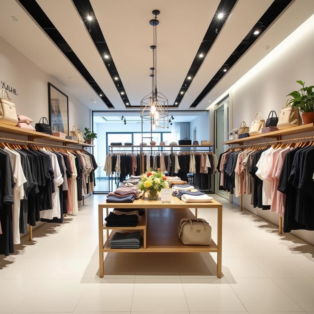 Bên trong cửa hàng Yody Nguyễn Trãi tại Cần Thơ, không gian mua sắm rộng rãi, sáng sủa và bài trí khoa học.