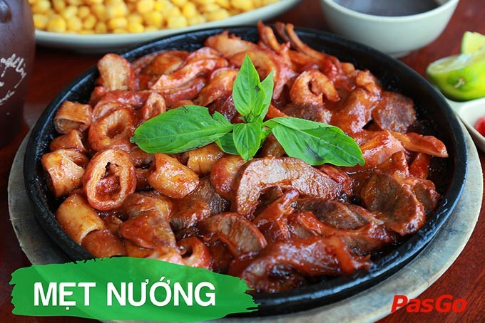 Dồi mỡ trong lòng chát quán menu