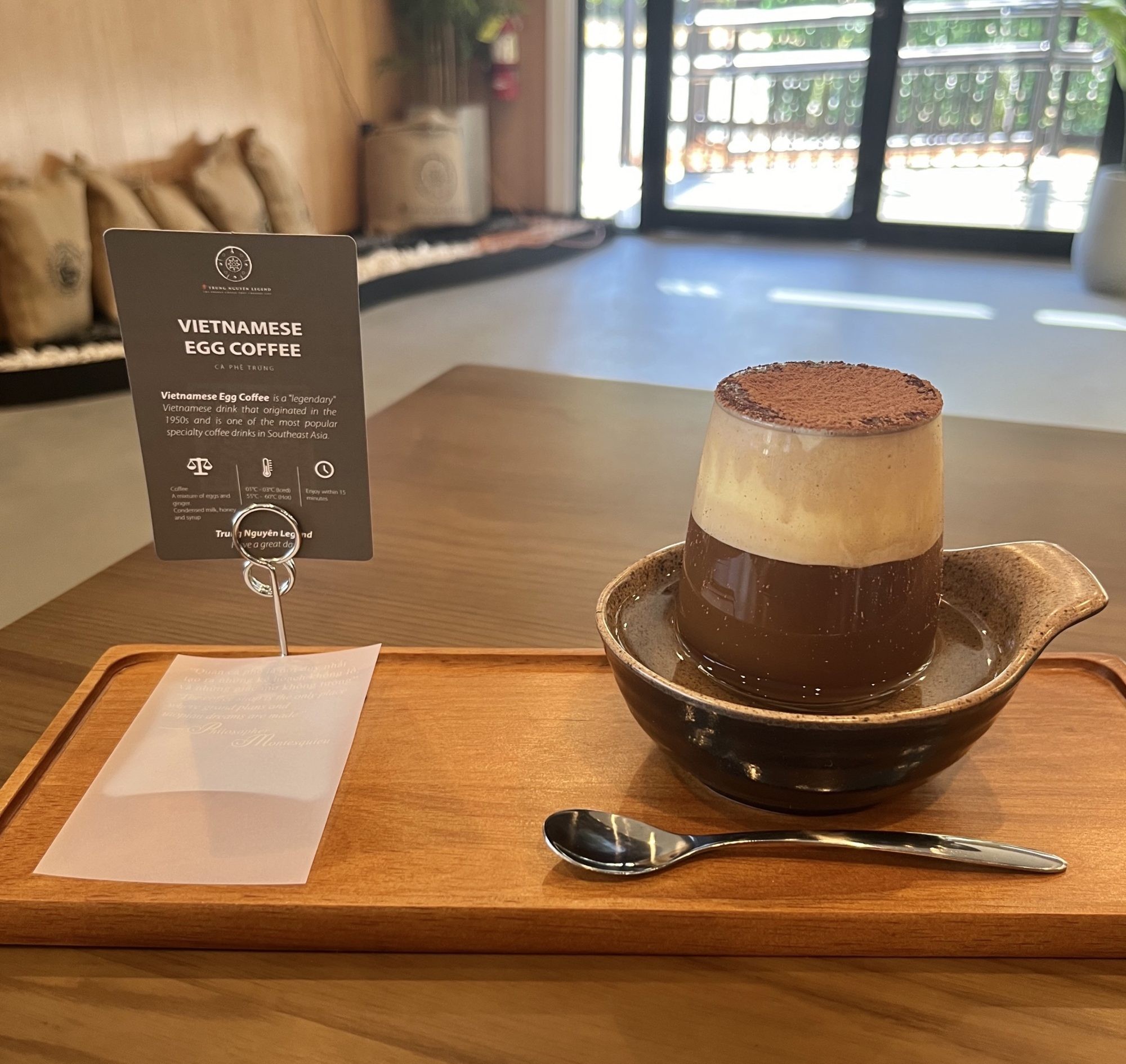 Vietnamese Egg Coffee hot