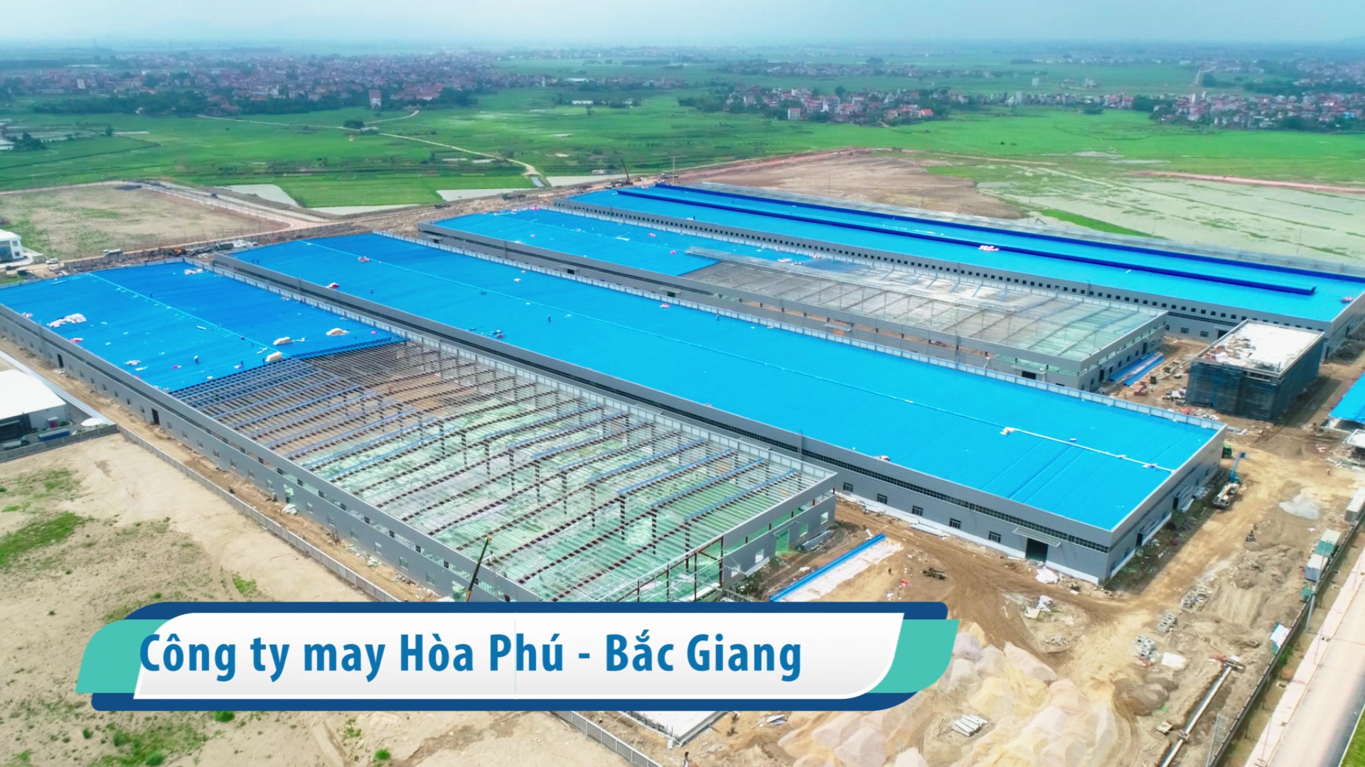 Hình ảnh Dự án Công ty May Hòa Phú - Bắc Giang, một nhà máy đang trong quá trình tiến hành thi công, với sự đóng góp của Công ty TNHH Thương mại và Dịch vụ Đông Á.