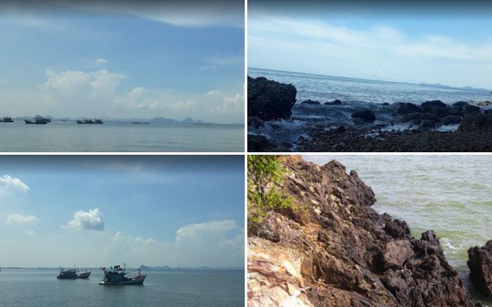Cảnh quan bình yên tại Mũi Dương Hòa khi du lịch Kiên Lương Kiên Giang