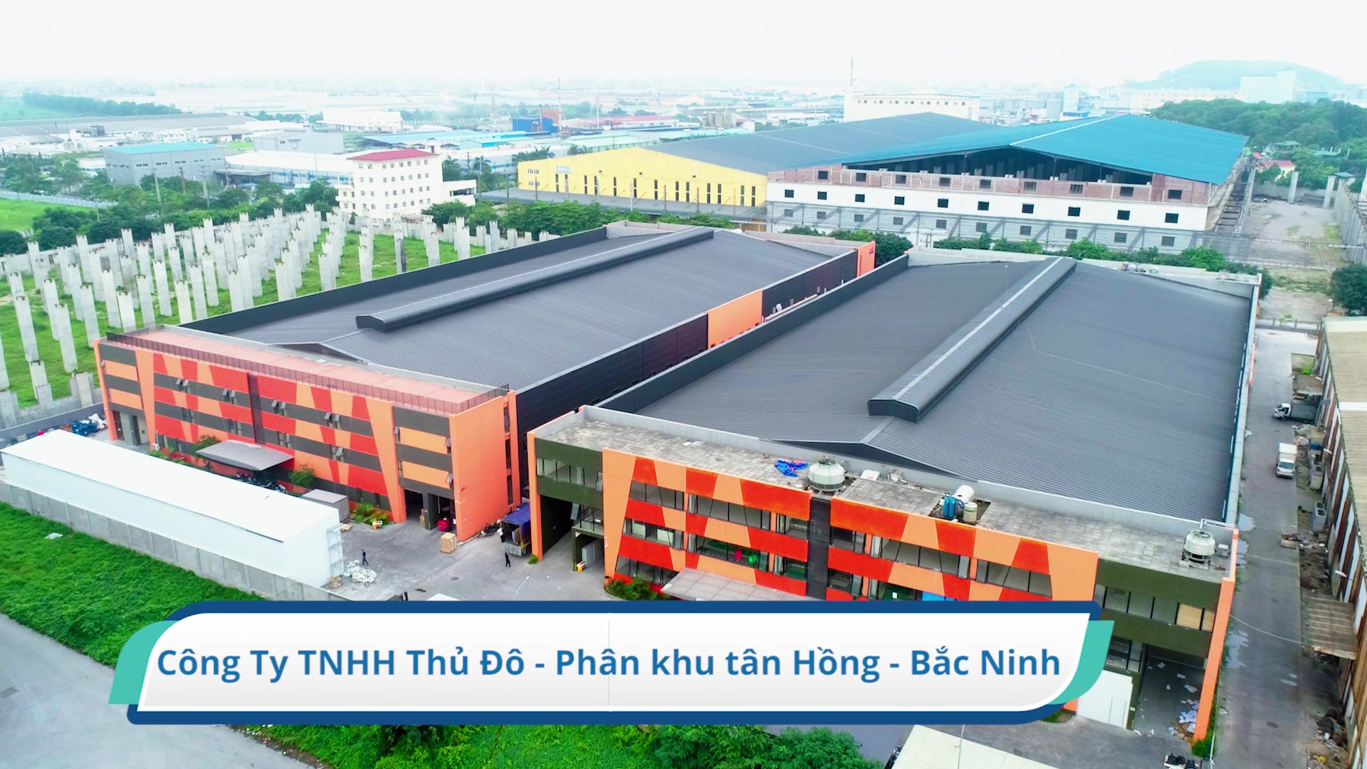 Hình ảnh Nhà xưởng Công ty TNHH Thủ Đô - Bắc Ninh, tại Phân khu Tân Hồng, một dự án công nghiệp do Công ty TNHH Thương mại và Dịch vụ Đông Á thi công.