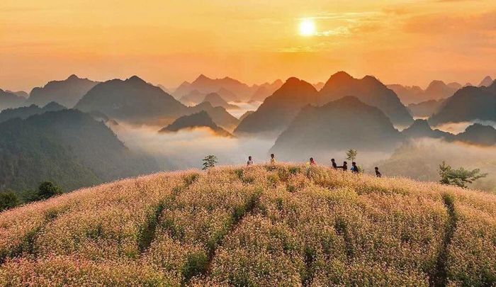 Bình minh trên thung lũng Đồng Văn, khoảnh khắc đáng giá tại làng văn hóa du lịch Lũng Cẩm Hà Giang