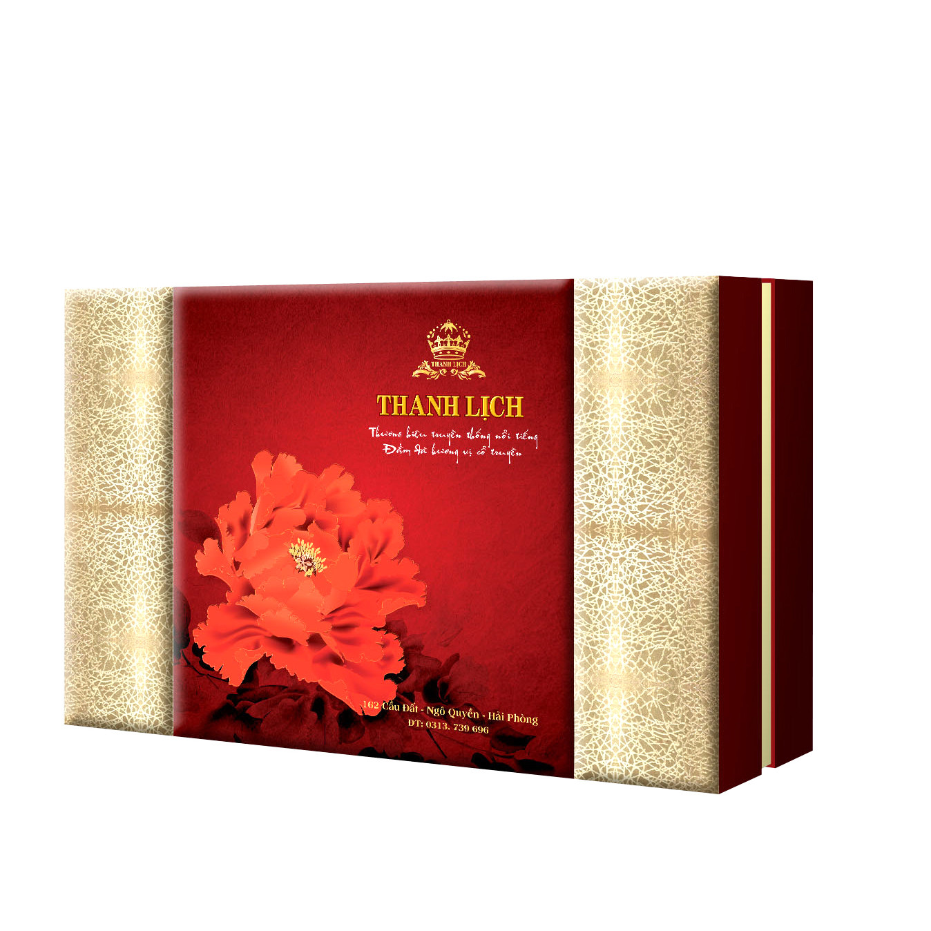 Hộp 6 Bánh Mẫu Đơn Kim Vàng cao cấp từ công ty tnhh bánh mứt thanh lịch