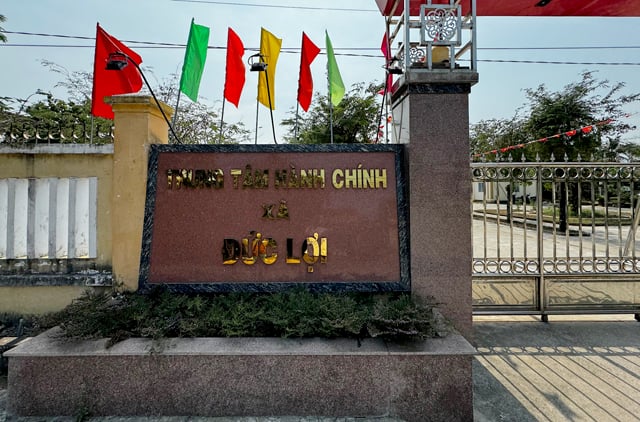 UBND xã Đức Lợi, Chủ đầu tư công trình. Ảnh: Công Hoàng.