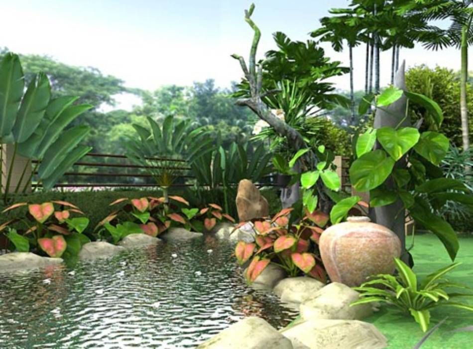 Thiết kế vườn hoa nhỏ đẹp truyền thống